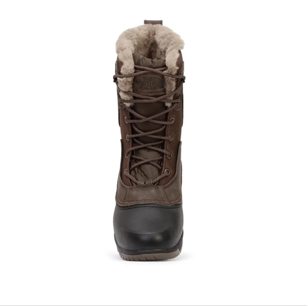 Women's Brown Waterproof Winter Lace-Up Boots